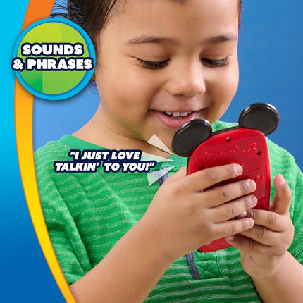 Mickey Mouse Disney Jr Clubhouse 15 cm Mobile Phone with Lights and Sounds, Pretend Play Touchscreen Cell Phone for Kids, Travel Toy for Fans, Boys, Kids, Ages 3 and Up by Just Play