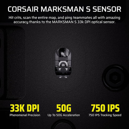 Corsair SCIMITAR ELITE WIRELESS SE MMO PC Gaming Mouse – 33,000 DPI, 16 Programmable Buttons, Key Slider, Elgato Virtual Stream Deck, 1,000Hz Polling, Up to 150-Hour Battery – Gunmetal
