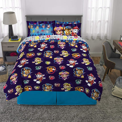 Franco Paw Patrol Kids Bedding Super Soft Comforter and Sheet Set with Sham, 7 Piece Queen Size, (Official Licensed Product)