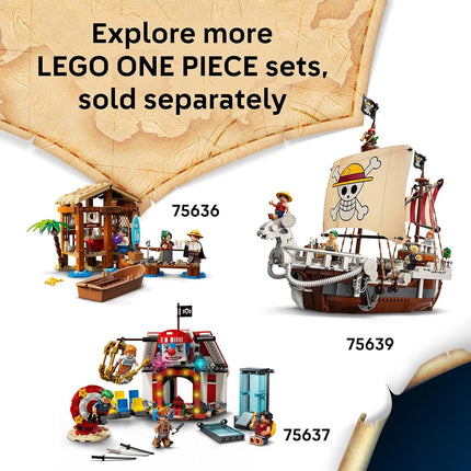 LEGO ONE PIECE Battle at Arlong Park - Interactive Toy with 5 Minifigures incl. Luffy & Nami, plus a Collapsing Pagoda - Anime Gift for 9+ Year Old Boys, Girls & Fans - 75638