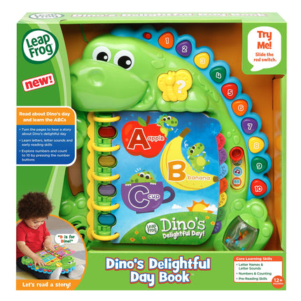 Libro del alfabeto El día delicioso del dinosaurio de LeapFrog, verde