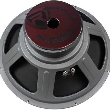 Rockville RVW1800P8 1800w 18-Inch Raw DJ Subwoofer 8 Ohm Sub Woofer 107OZ Magnet