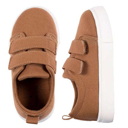 Gerber Unisex-Child Sneakers Crib Shoes Newborn Infant Toddler Neutral Boy Girl First Walker, Washed Rust Twill, 9 Toddler
