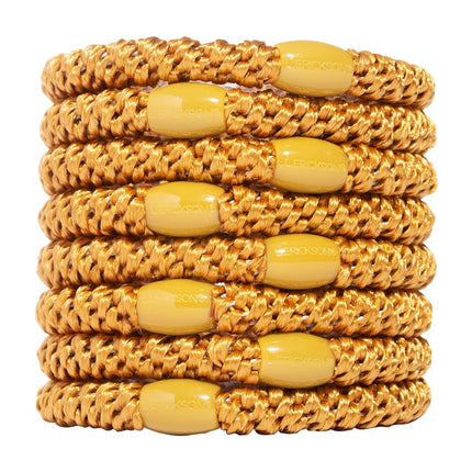 L. Erickson Ponytail Holders - Set of Eight - Gold by L. Erickson