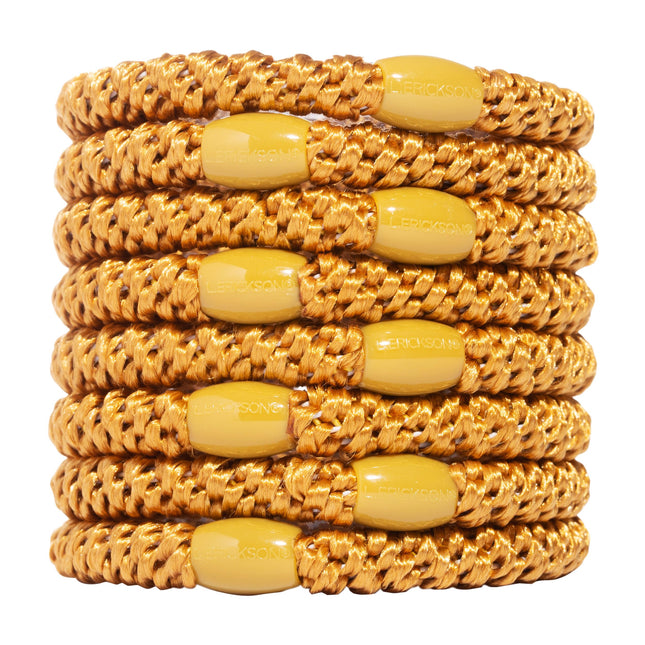 L. Erickson Ponytail Holders - Set of Eight - Gold