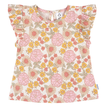Lot de 3 t-shirts à manches courtes pour bébé fille Gerber, motifs Good Times, 12 mois