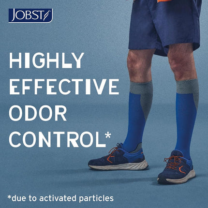 BSN Medical/Jobst 7528903 Sport Sock, Knee High, 15-20 MMHG, Closed Toe, X-Large, White/Grey, Pair