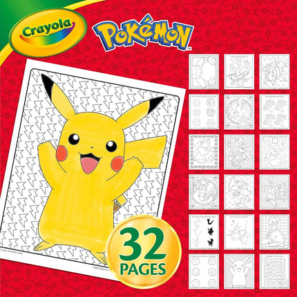 CRAYOLA Pokémon Colour & Activity Kit | Includes 32 Colouring Pages, 5 Markers and 3 Sticker Sheets ft. Ash, Pikachu and Friends | Activity Kit for Kids Ages 3+