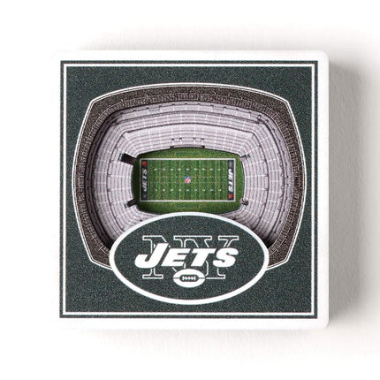 YouTheFan NFL New York Jets - MetLife Stadium 3D StadiumView Magnet3D StadiumView Magnet, Team Colors, Small (8493458)