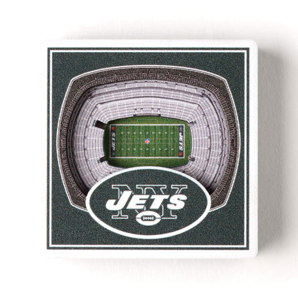 YouTheFan NFL New York Jets - MetLife Stadium 3D StadiumView Magnet3D StadiumView Magnet, Team Colors, Small (8493458)