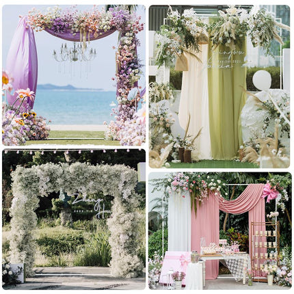 Wokceer Wedding Arch Backdrop Stand Square 7.2 x 6 FT Wedding Arches for Ceremony Metal Balloon Arch Frame for Wedding Birthday Party Garden Arbor Anniversary Event Decor