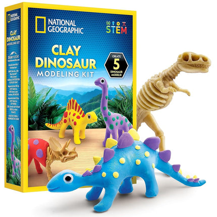 NATIONAL GEOGRAPHIC Clay Dinosaur Craft Kit – Dino