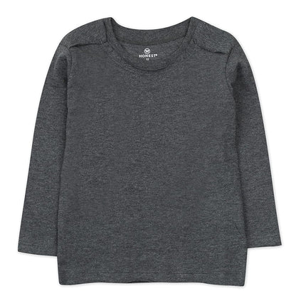HonestBaby Unisex Baby Multipack Long Sleeve T-Shirts Tee 100% Organic Cotton, Gray Ombre, 18 Months