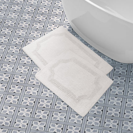 Laura Ashley Bath Rug - Reversible Cotton Bath Mat