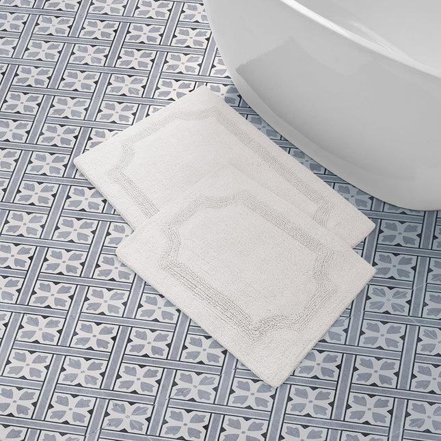 Laura Ashley Bath Rug - Reversible Cotton Bath Mat