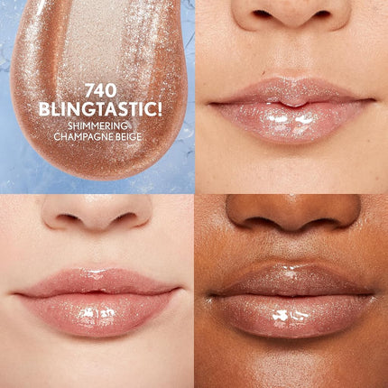 Covergirl Clean Fresh Yummy Plumper Lip Gloss, 740 Blingtastic, Shiny, Vegan Formula, Easy to Apply, Minty Flavor, 0.33oz