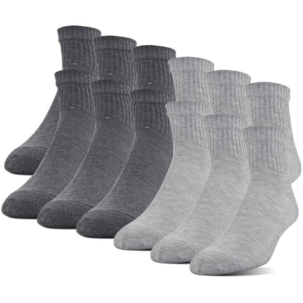 Gildan Men's Polyester Half Cushion Ankle Socks, 1