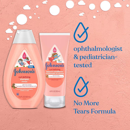 Johnson's Baby Curl-defining Tear-free Kids' Shampoo With Shea Butter, 13.6 fl. oz.