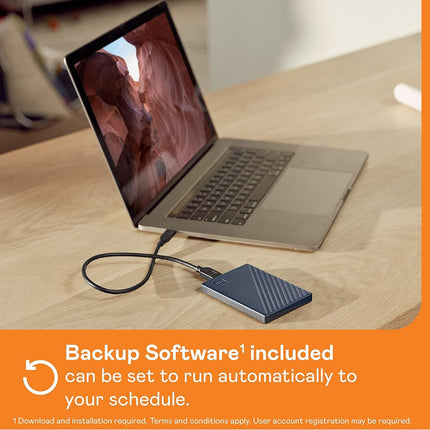 WD 4TB My Passport for Mac portable external storage, USB 3.0, Mac Compatible external hard drive, software for device management, backup and password protection, Time Machine Ready, Midnight Blue