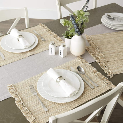 DII Tabletop Collection, Cotton, Taupe, Placemat Set, 13x19
