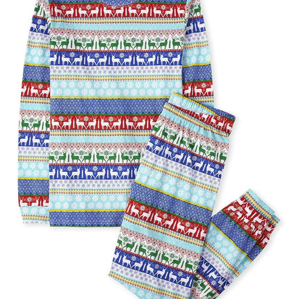 The Children's Place Baby Christmas Pajamas, Cotton, Multi Fairisle, XX-Large (ADULT)