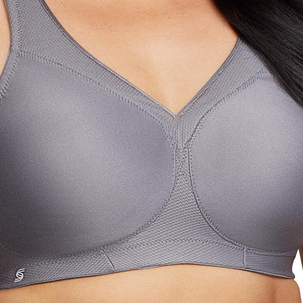 Glamorise MagicLift Seamless Sports Wirefree Bra 1006 (Women's & Women's Plus) Charcoal Gray