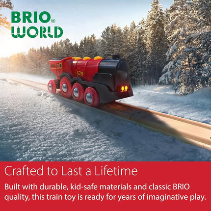 BRIO World Mighty Red Locomotive Battery Powered Toy Train for Kids Age 3 Years Up - Railway Set Accessories & Add Ons