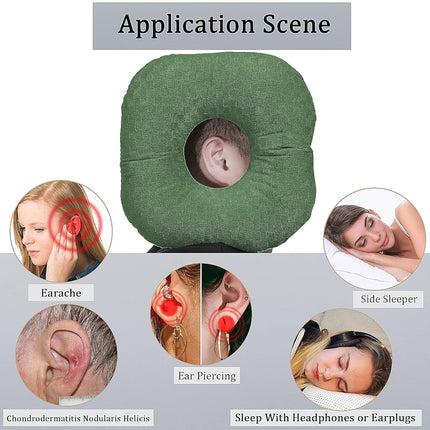 Wuronsa Ear Piercing Pillow with Hole for Cartilage Piercings, CNH Support
