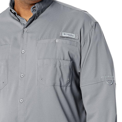 Columbia Men's Tamiami II Long Sleeve Shirt, Cool Grey, 6X