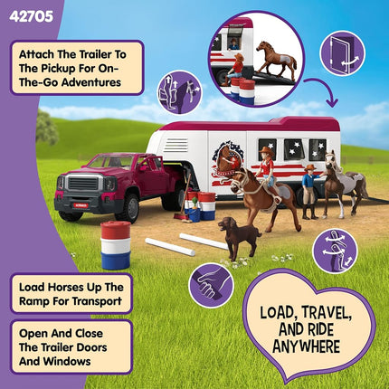 Schleich Horse Club - 119Pc Lakeside Truck And Trailer - Kids 5+ | 42705