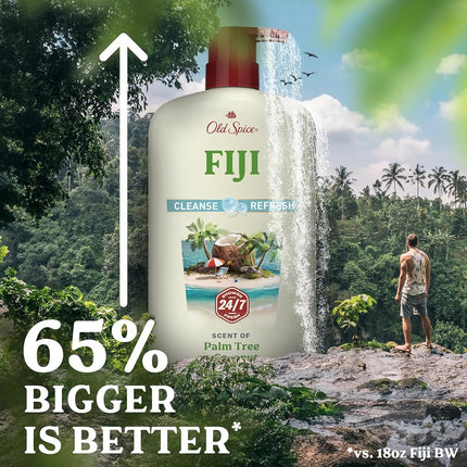 Old Spice Body Wash for Men, Fiji with Palm Tree Scent, 16 Fluid Ounce (Pack of 4)