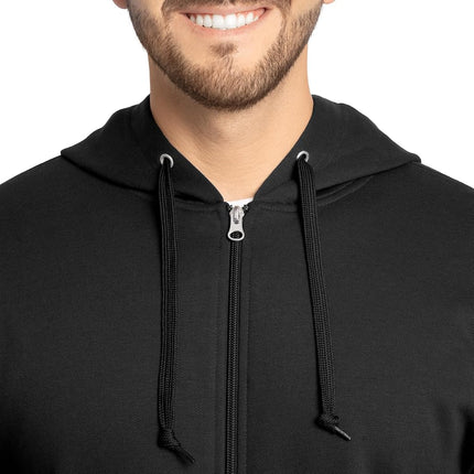 Fruit of the Loom Unisex's Eversoft Fleece Hoodies, Pullover, Moisture Wicking & Breathable, Sizes S-4x Shirt, Black Full Zip, S