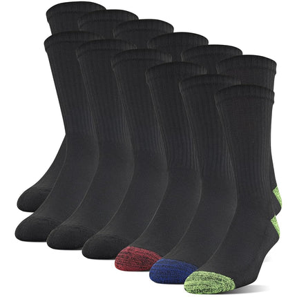 Gildan Men's Socks (Pack of 12), mixed, Shoe Size: