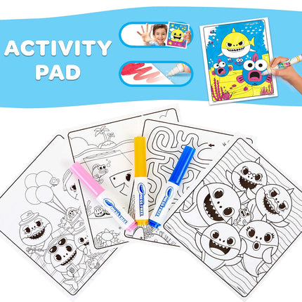 CRAYOLA Baby Shark Color Wonder Travel Activity Pad, Mess Free Coloring, Gift for Kids, 3, 4, 5, 6
