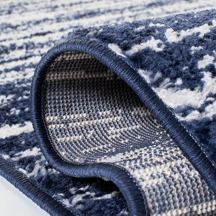 Safavieh Modern Ombre Indoor Woven Rectangle Area Rug, Adirondack Collection, ADR113, in Navy/Ivory, 91 X 152 cm for Living Room, Bedroom or Any Indoor Space