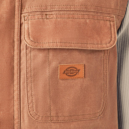 Dickies Men's Fully Waxed Canvas Vest, Acorn, Small
