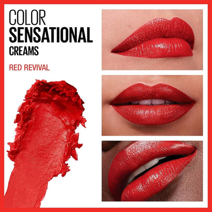Maybelline New York ColorSensational Lipcolor, Red Revival 645, 0.15 Ounce