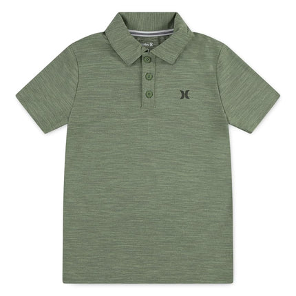 Camisa polo Hurley de alto rendimiento para niños, Palm Green Heather, 2T