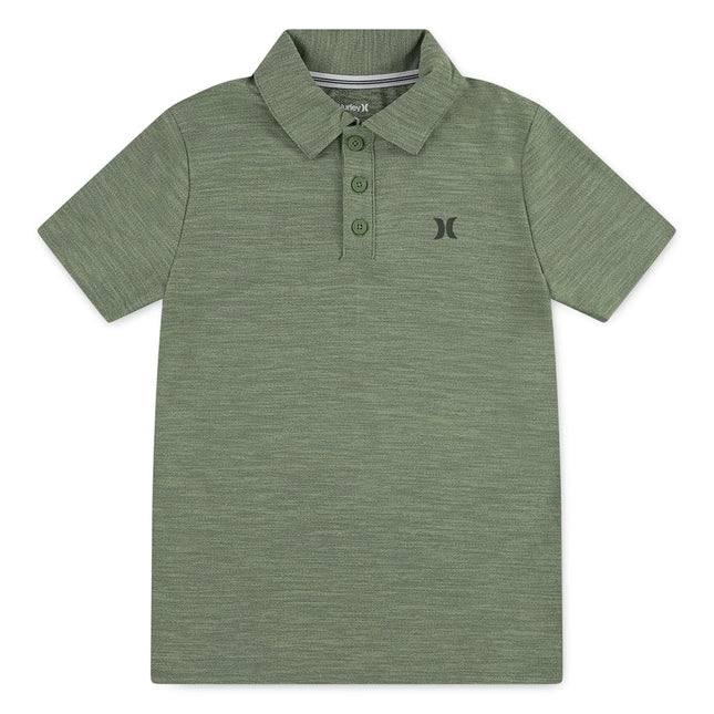 Hurley Boys' Performance Polo Shirt, Palm Green Heather, 2T
