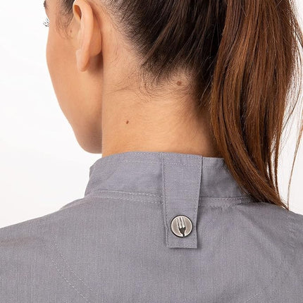 Veste de cuisinier Hartford Chef Works pour femme, Gris, XXL