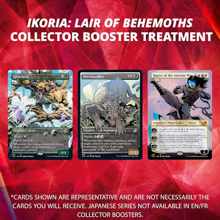 Magic: The Gathering Ikoria: Guarida de Titanes Collector Booster | Paquete de 15 cartas de refuerzo | Cartas coleccionables estilizadas (C77470000)
