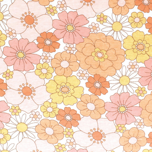 Hudson Baby Unisex Baby Changing Pad Cover, Peace Love Flowers, One Size