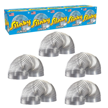 Slinky Jr. The Original Walking Spring Toy, 5-Pack