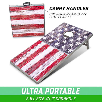 GoSports Classic Regulation Size Cornhole Set - Includes 8 Bean Bags & Rules