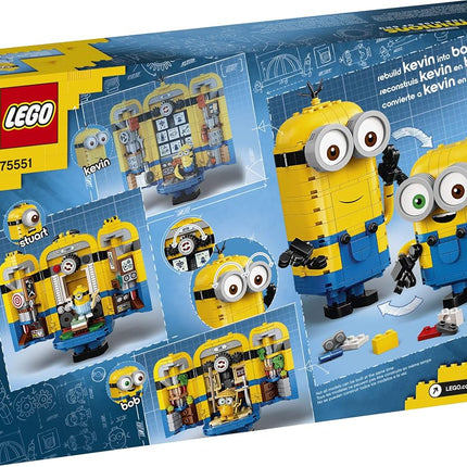 LEGO Minions: Brick-Built Minions and Their Lair (75551) Building Kit for Kids, Great Birthday Present for Kids Who Love Minion Toys and Kevin, Bob and Stuart Minion Characters, New 2020 (876 Pieces)