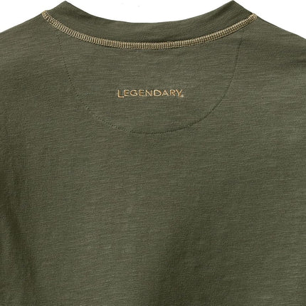 Legendary Whitetails Mens Henley Long Sleeve Casual Fit Shirt, Army Green, XX-Large