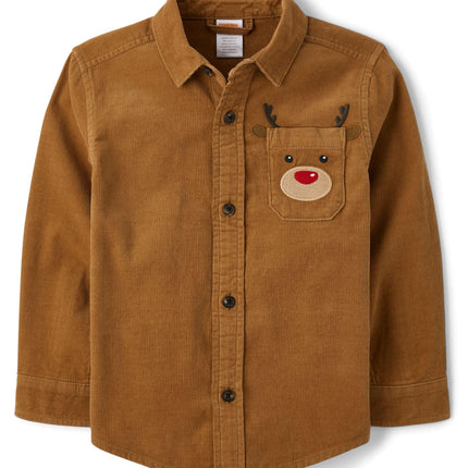 Gymboree Boys' and Toddler Long Sleeve Button Up S