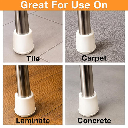 Shepherd Hardware 8615E 3/4-Inch Inside Diameter Rubber Chair Leg Tips, 40-Pack, Ivory, 3/4"
