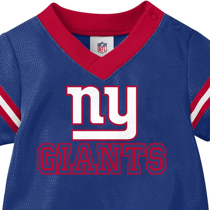 NFL New York Giants Team Jersey Bodysuit, red/white/blue New York Giants, 3-6 Months
