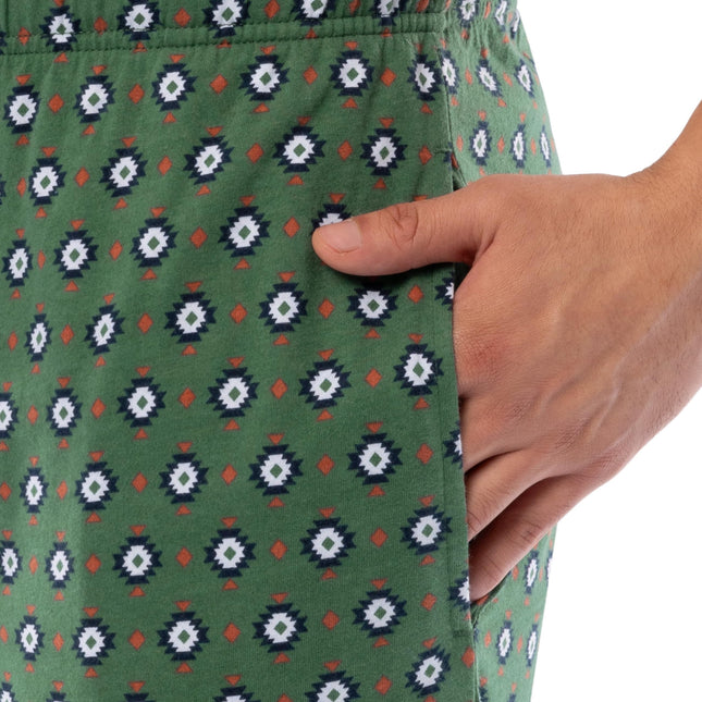Wrangler Men's Printed Jersey Knit Pajama Sleep Pants, Green/Western, X-Large